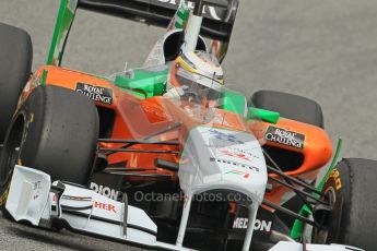 World © Octane Photographic 2011. Formula 1 testing Tuesday 8th March 2011 Circuit de Catalunya. Force India VJM04 - Paul di Resta. Digital ref : 0017CB1D0615