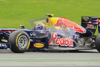 World © Octane Photographic 2011. Formula 1 testing Tuesday 8th March 2011 Circuit de Catalunya. Red Bull RB7 - Mark Webber. Digital ref : 0017CB1D0694