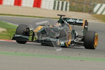 World © Octane Photographic 2011. Formula 1 testing Tuesday 8th March 2011 Circuit de Catalunya. Lotus T124 - Davide Valsecchi. Digital ref : 0017CB1D0726