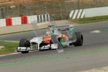 World © Octane Photographic 2011. Formula 1 testing Tuesday 8th March 2011 Circuit de Catalunya. Force India VJM04 - Paul di Resta. Digital ref : 0017CB1D0744