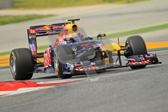 World © Octane Photographic 2011. Formula 1 testing Tuesday 8th March 2011 Circuit de Catalunya. Red Bull RB7 - Mark Webber. Digital ref : 0017CB1D1119