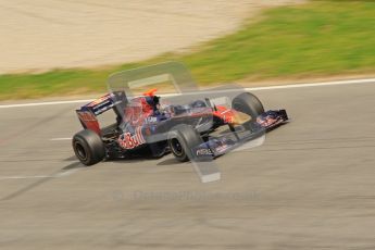 World © Octane Photographic 2011. Formula 1 testing Tuesday 8th March 2011 Circuit de Catalunya. Toro Rosso STR6 - Sebastien Buemi. Digital ref : 0017CB1D1238