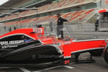 World © Octane Photographic 2011. Formula 1 testing Tuesday 8th March 2011 Circuit de Catalunya. Virgin MVR-02 - Jerome d'Ambrosio. Digital ref : 0017CB1D1381