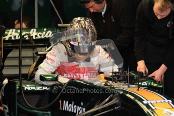 World © Octane Photographic 2011. Formula 1 testing Tuesday 8th March 2011 Circuit de Catalunya. Lotus T124 - Davide Valsecchi. Digital ref : 0017LW7D6143