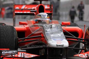 World © Octane Photographic 2011. Formula 1 testing Tuesday 8th March 2011 Circuit de Catalunya. Virgin MVR-02 - Jerome d'Ambrosio. Digital ref : 0017LW7D6208