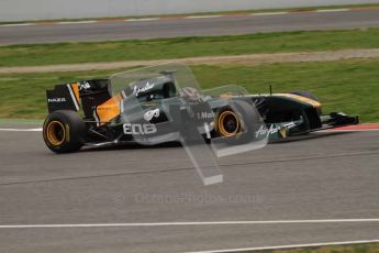 World © Octane Photographic 2011. Formula 1 testing Tuesday 8th March 2011 Circuit de Catalunya. Lotus T124 - Davide Valsecchi.  Digital ref : 0017LW7D6745