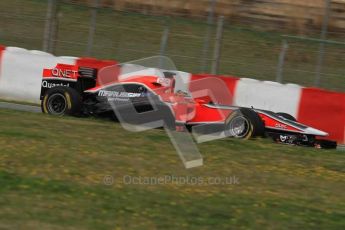 World © Octane Photographic 2011. Formula 1 testing Tuesday 8th March 2011 Circuit de Catalunya. Virgin MVR-02 - Jerome d'Ambrosio. Digital ref : 0017LW7D6938