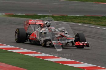 World © Octane Photographic 2011. Formula 1 testing Tuesday 8th March 2011 Circuit de Catalunya. McLaren MP4/26 - Jenson Button. Digital ref : 0017LW7D7101