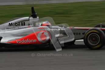 World © Octane Photographic 2011. Formula 1 testing Tuesday 8th March 2011 Circuit de Catalunya. McLaren MP4/26 - Jenson Button. Digital ref : 0017LW7D7203