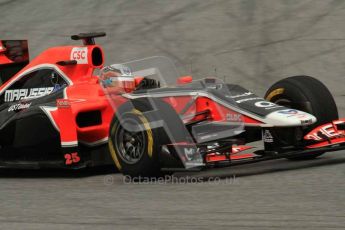 World © Octane Photographic 2011. Formula 1 testing Tuesday 8th March 2011 Circuit de Catalunya. Virgin MVR-02 - Jerome d'Ambrosio. Digital ref : 0017LW7D7260