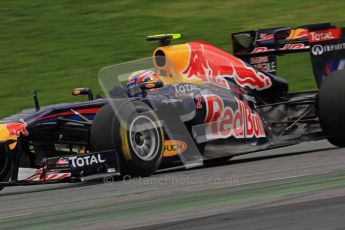 World © Octane Photographic 2011. Formula 1 testing Tuesday 8th March 2011 Circuit de Catalunya. Red Bull RB7 - Mark Webber. Digital ref : 0017LW7D7414