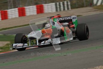 World © Octane Photographic 2011. Formula 1 testing Tuesday 8th March 2011 Circuit de Catalunya. Force India VJM04 - Paul di Resta. Digital ref : 0017LW7D7504