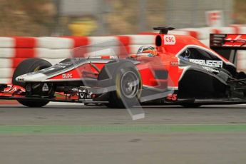 World © Octane Photographic 2011. Formula 1 testing Tuesday 8th March 2011 Circuit de Catalunya. Virgin MVR-02 - Jerome d'Ambrosio. Digital ref : 0017LW7D7557