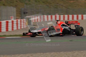 World © Octane Photographic 2011. Formula 1 testing Tuesday 8th March 2011 Circuit de Catalunya. Virgin MVR-02 - Jerome d'Ambrosio. Digital ref : 0017LW7D7591