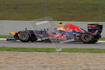 World © Octane Photographic 2011. Formula 1 testing Tuesday 8th March 2011 Circuit de Catalunya. Red Bull RB7 - Mark Webber. Digital ref : 0017LW7D7718