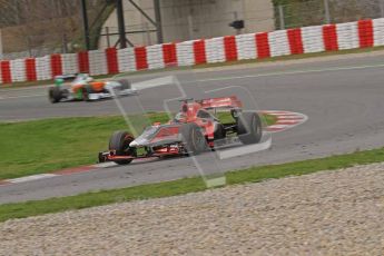 World © Octane Photographic 2011. Formula 1 testing Tuesday 8th March 2011 Circuit de Catalunya. Virgin MVR-02 - Jerome d'Ambrosio. Digital ref : 0017LW7D7722