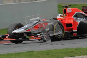 World © Octane Photographic 2011. Formula 1 testing Tuesday 8th March 2011 Circuit de Catalunya. Virgin MVR-02 - Jerome d'Ambrosio. Digital ref : 0017LW7D7748