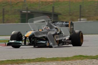 World © Octane Photographic 2011. Formula 1 testing Tuesday 8th March 2011 Circuit de Catalunya. Lotus T124 - Davide Valsecchi. Digital ref : 0017LW7D7854
