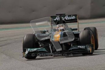 World © Octane Photographic 2011. Formula 1 testing Tuesday 8th March 2011 Circuit de Catalunya. Lotus T124 - Davide Valsecchi.  Digital ref : 0017LW7D7967