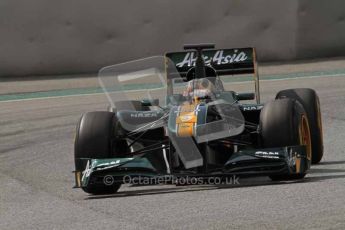 World © Octane Photographic 2011. Formula 1 testing Tuesday 8th March 2011 Circuit de Catalunya. Lotus T124 - Davide Valsecchi. Digital ref : 0017LW7D7967