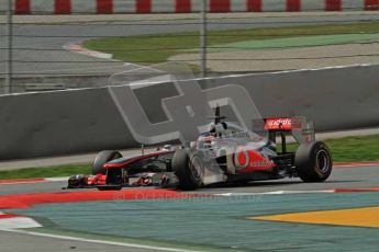 World © Octane Photographic 2011. Formula 1 testing Tuesday 8th March 2011 Circuit de Catalunya. McLaren MP4/26 - Jenson Button. Digital ref : 0017LW7D8059