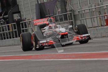 World © Octane Photographic 2011. Formula 1 testing Tuesday 8th March 2011 Circuit de Catalunya. McLaren MP4/26 - Jenson Button. Digital ref : 0017LW7D8343