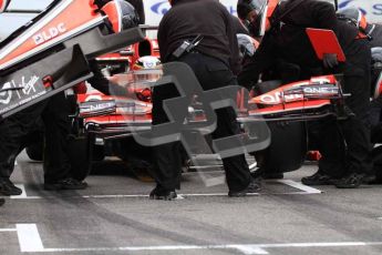World © Octane Photographic 2011. Formula 1 testing Tuesday 8th March 2011 Circuit de Catalunya. Virgin MVR-02 - Jerome d'Ambrosio. Digital ref : 0017LW7D8448