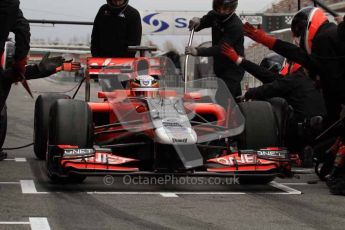 World © Octane Photographic 2011. Formula 1 testing Tuesday 8th March 2011 Circuit de Catalunya. Virgin MVR-02 - Jerome d'Ambrosio. Digital ref : 0017LW7D8467