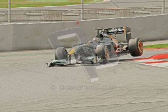 World © Octane Photographic 2011. Formula 1 testing Tuesday 8th March 2011 Circuit de Catalunya. Lotus T124 - Davide Valsecchi. Digital ref : 0017LW7D8027