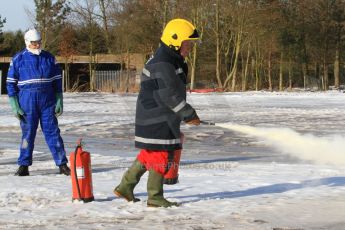 World © Octane Photographic Ltd. BMMC trainee marshals’ fire training day, Donington Park. 26th January 2013. Digital Ref : 0568cb7d5668