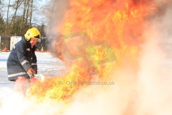 World © Octane Photographic Ltd. BMMC trainee marshals’ fire training day, Donington Park. 26th January 2013. Digital Ref : 0568cb7d5678