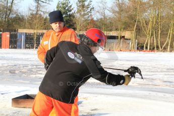 World © Octane Photographic Ltd. BMMC trainee marshals’ fire training day, Donington Park. 26th January 2013. Digital Ref : 0568cb7d5691