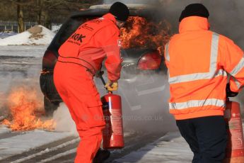 World © Octane Photographic Ltd. BMMC trainee marshals’ fire training day, Donington Park. 26th January 2013. Digital Ref : 0568cb7d5711