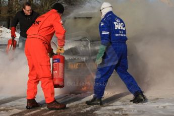 World © Octane Photographic Ltd. BMMC trainee marshals’ fire training day, Donington Park. 26th January 2013. Digital Ref : 0568cb7d5727