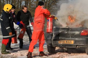 World © Octane Photographic Ltd. BMMC trainee marshals’ fire training day, Donington Park. 26th January 2013. Digital Ref : 0568cb7d5755