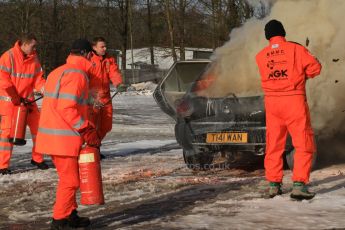 World © Octane Photographic Ltd. BMMC trainee marshals’ fire training day, Donington Park. 26th January 2013. Digital Ref : 0568cb7d5782