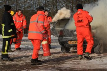 World © Octane Photographic Ltd. BMMC trainee marshals’ fire training day, Donington Park. 26th January 2013. Digital Ref : 0568cb7d5788