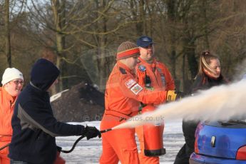 World © Octane Photographic Ltd. BMMC trainee marshals’ fire training day, Donington Park. 26th January 2013. Digital Ref : 0568cb7d5804