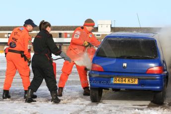 World © Octane Photographic Ltd. BMMC trainee marshals’ fire training day, Donington Park. 26th January 2013. Digital Ref : 0568cb7d5818