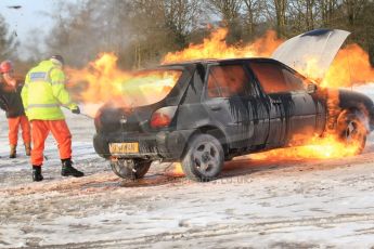World © Octane Photographic Ltd. BMMC trainee marshals’ fire training day, Donington Park. 26th January 2013. Digital Ref : 0568cb7d5865