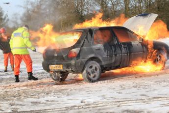 World © Octane Photographic Ltd. BMMC trainee marshals’ fire training day, Donington Park. 26th January 2013. Digital Ref : 0568cb7d5865