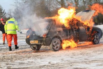 World © Octane Photographic Ltd. BMMC trainee marshals’ fire training day, Donington Park. 26th January 2013. Digital Ref : 0568cb7d5868