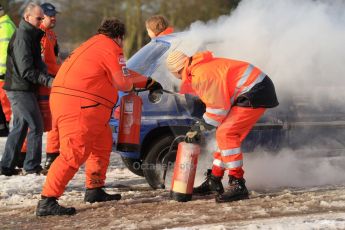 World © Octane Photographic Ltd. BMMC trainee marshals’ fire training day, Donington Park. 26th January 2013. Digital Ref : 0568cb7d5935