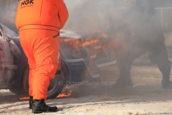 World © Octane Photographic Ltd. BMMC trainee marshals’ fire training day, Donington Park. 26th January 2013. Digital Ref : 0568cb7d5947