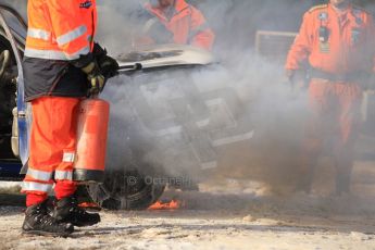 World © Octane Photographic Ltd. BMMC trainee marshals’ fire training day, Donington Park. 26th January 2013. Digital Ref : 0568cb7d5962