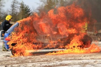 World © Octane Photographic Ltd. BMMC trainee marshals’ fire training day, Donington Park. 26th January 2013. Digital Ref : 0568cb7d6048