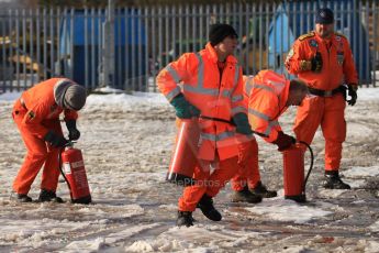 World © Octane Photographic Ltd. BMMC trainee marshals’ fire training day, Donington Park. 26th January 2013. Digital Ref : 0568cb7d6057