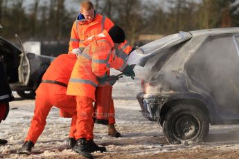 World © Octane Photographic Ltd. BMMC trainee marshals’ fire training day, Donington Park. 26th January 2013. Digital Ref : 0568cb7d6090