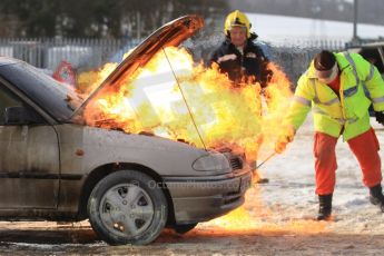 World © Octane Photographic Ltd. BMMC trainee marshals’ fire training day, Donington Park. 26th January 2013. Digital Ref : 0568cb7d6095
