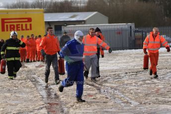 World © Octane Photographic Ltd. BMMC trainee marshals’ fire training day, Donington Park. 26th January 2013. Digital Ref : 0568cb7d6109